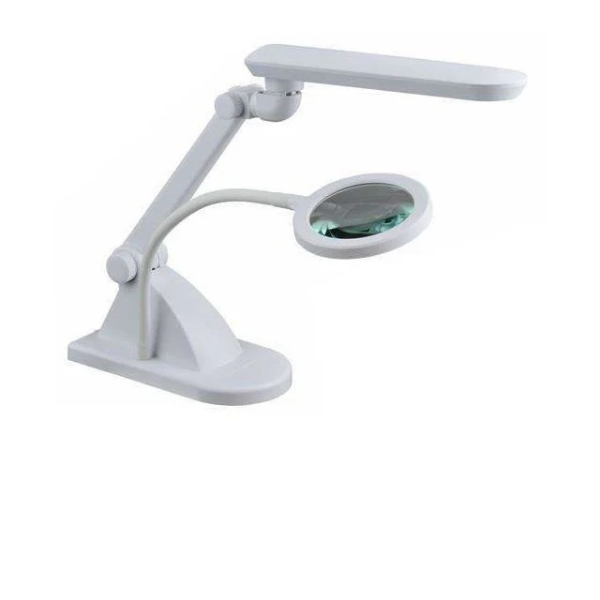 MLP-LED1260A DTLM520D Desktop LED Magnifier Lamp, 5D &amp; 20D, 600lm