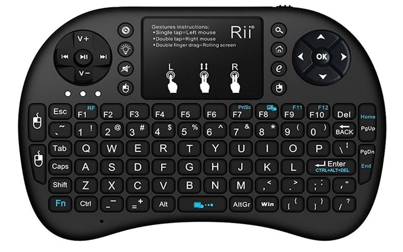 2.4GHz Mini Wireless Keyboard with Touchpad,LED Backlit,Portable Keyboard