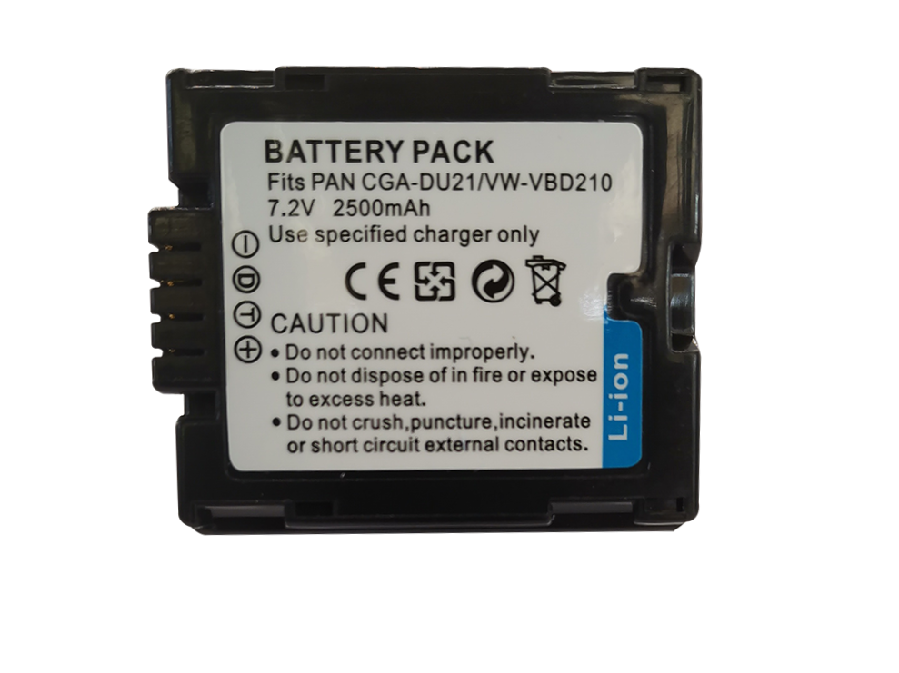 2500mAh Lithium-Ion Battery Pack for Panasonic CGA-DU21 | Shop Today ...