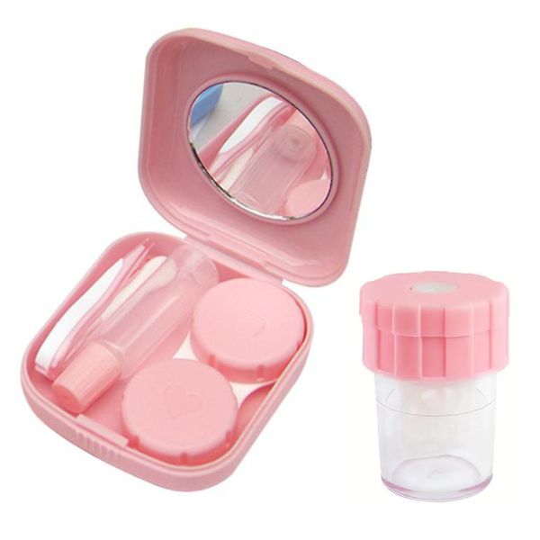 Contact Lens Case with Accessories &amp; Manual Lens Cleaner-Compact Travel Kit