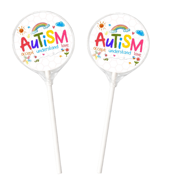 Autism Themed Lollipops (Autism Awareness)- 12 Pack - Party Candy