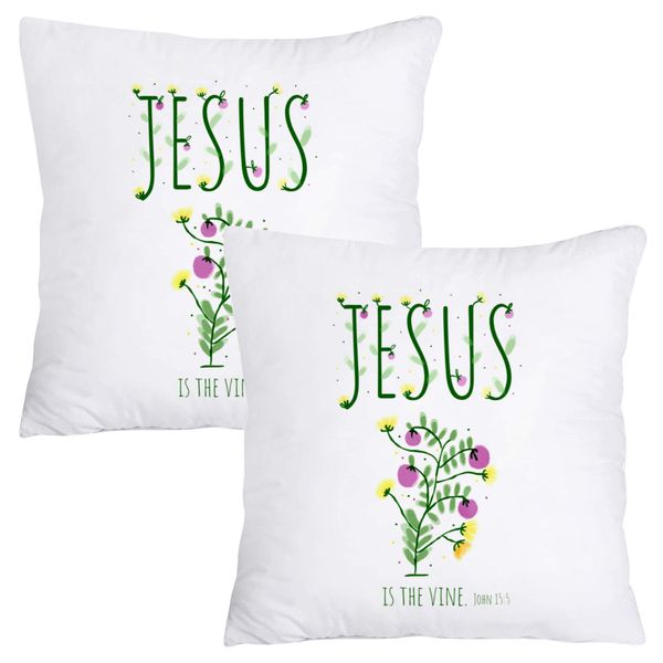 Scatter Cushion Cover Set - Jesus is the vine (John 15-5)