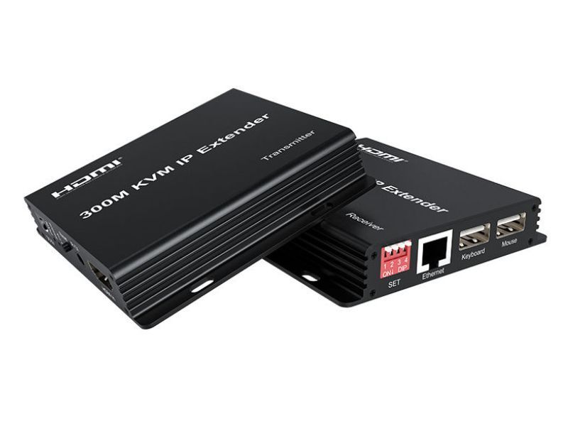 ZATECH 300M HDMI KVM Over IP Extender - Video Transmitter &amp; Receiver