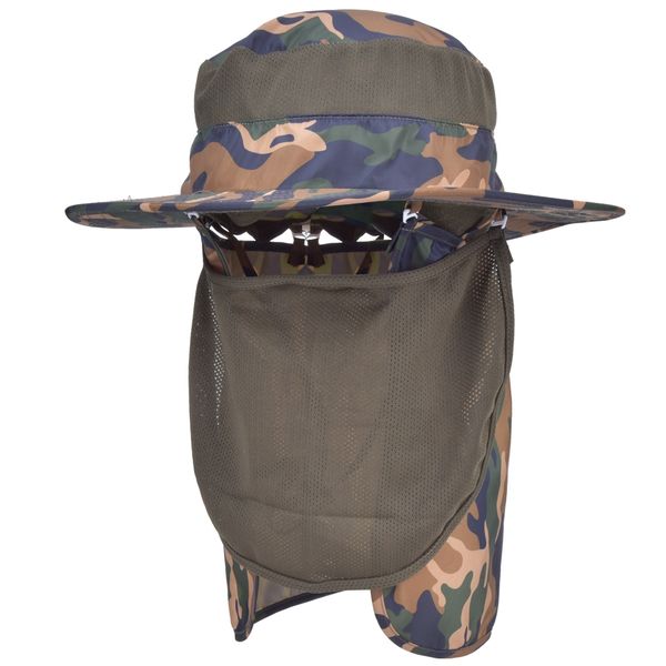UV Protection Camo Sun Hat for Fishing