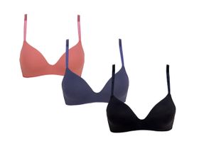 Women's Wirefree Seamless Bra No Wire Padded T-Shirt Bra Pack of 3