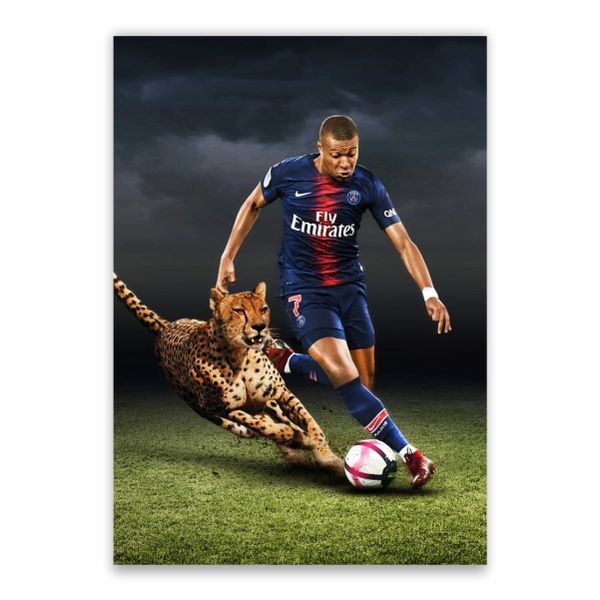 Mbappe VS Cheetah Poster - A1