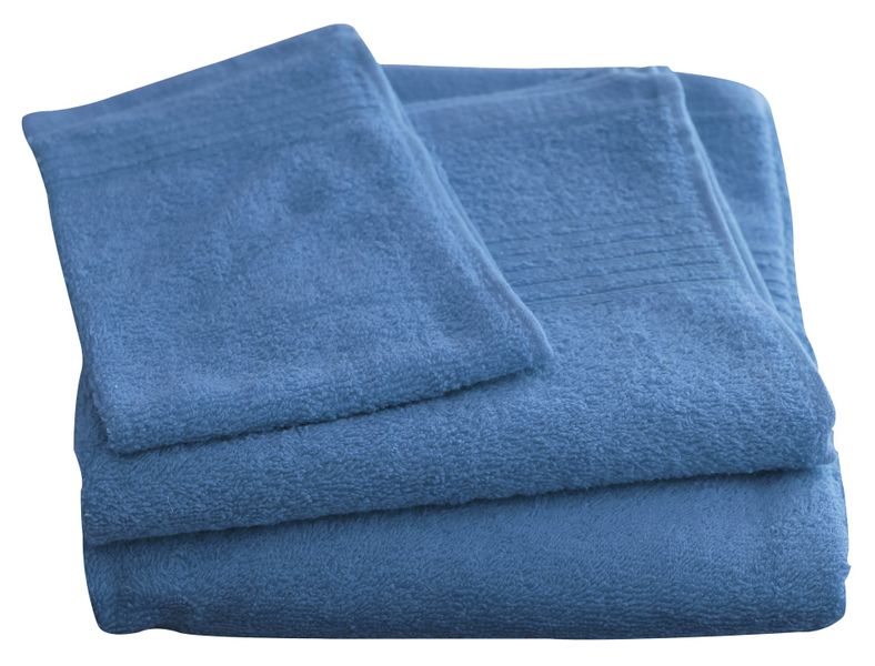 easyhome Nuovo Bath, Hand, Face Towel Set Blue