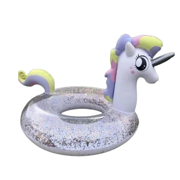 Adult Inflatable Swimming Ring White Unicorn