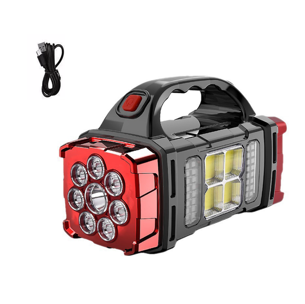 Outdoor Solar Handheld Light,Camping Waterproof Flashlight,Dual LightSource