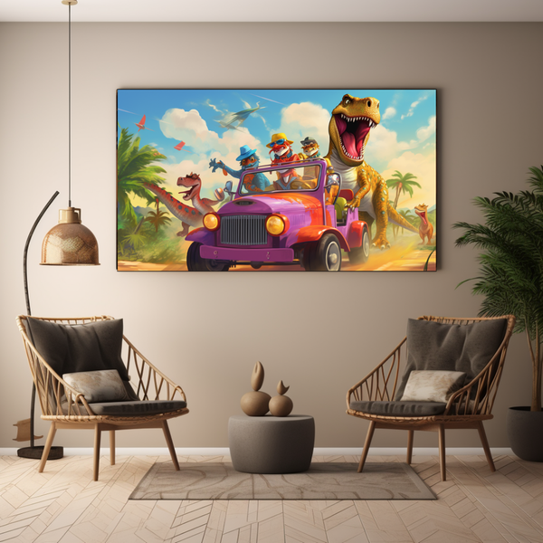 Canvas Wall Art - Dino Safari Adventure - BK0120