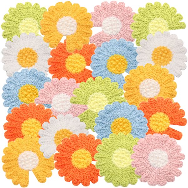 Craft Fashion 20 Pieces Multi-Use Crochet Cotton Knitting Daisy Flower (6.5cm)