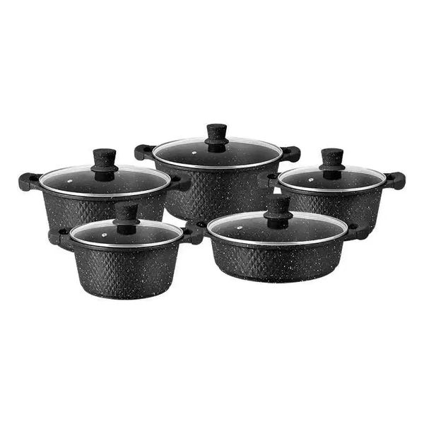Granite Non-Stick Cookware Set-Soup&amp;Frying Pans,Home Kitchen Multi-PieceSet