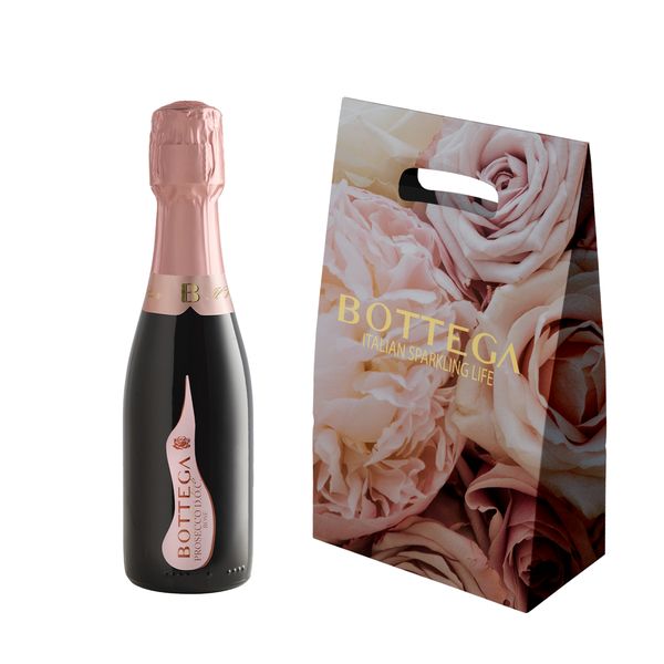 Bottega Prosecco Rose' Brut Doc 200ml in Handbag Gift Pack