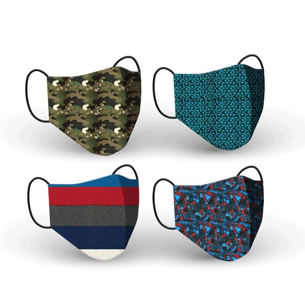 Clinic Gear Boys Printed Reusable Protective Fashion Face Masks - 24 Units