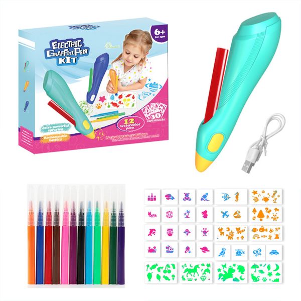 Electric Inkjet Drawing Pens - Washable Multifunctional Inkjet Tool