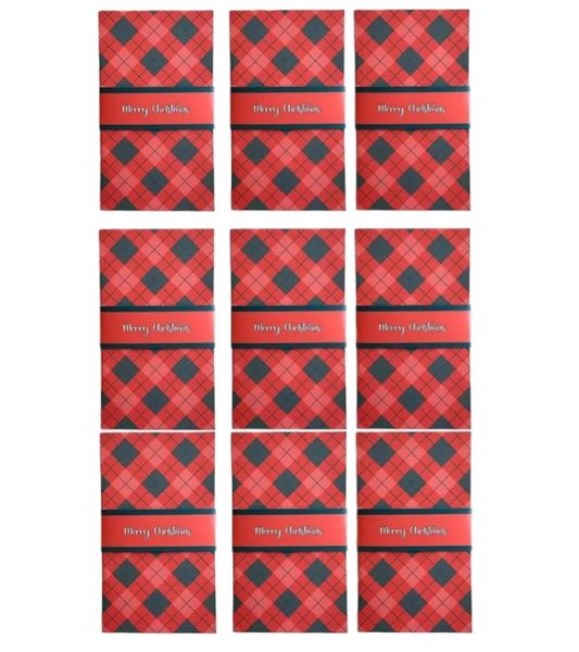 Handmade Waterfall Christmas Gift Card Booklet - 9 Piece