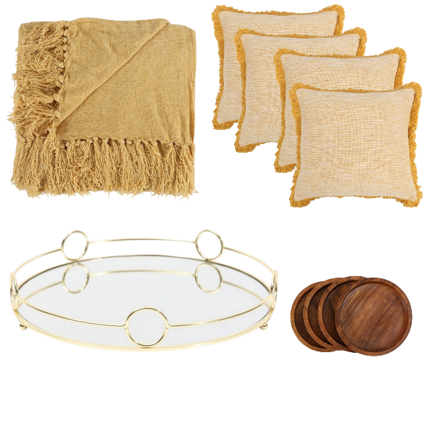 Living Room Luxe Décor Bundle - Premium 10 -Piece Set - Housewarming Gift