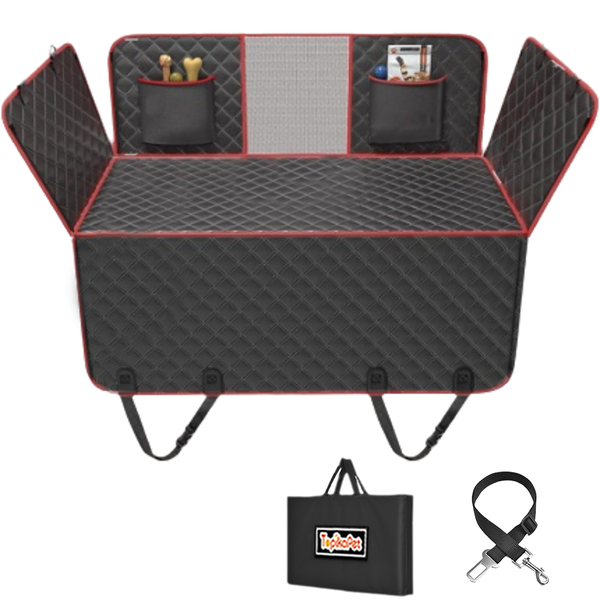 Topika New Upgraded Dog Car Seat Cover for Back Seat, Hammock Extra Space