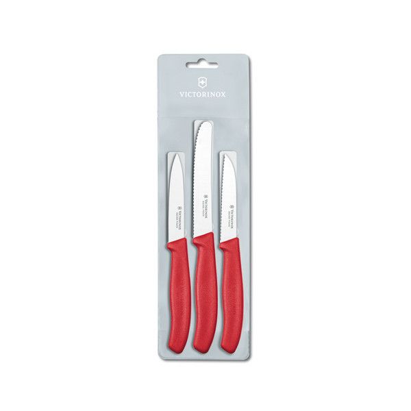 Victorinox Paring Knife Set 3Pce Red