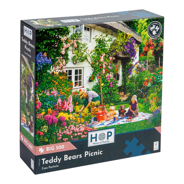 House of Puzzles - Teddy Bears Picnic - XL Pieces - 500 Piece Jigsaw Puzzle