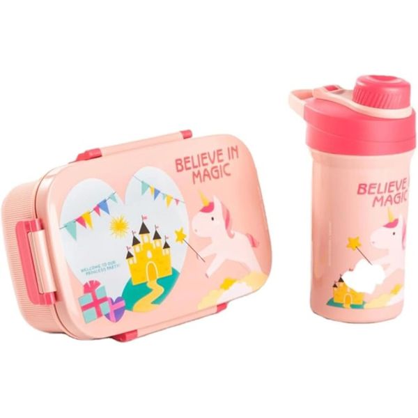 Kids Lunchbox &amp; Water Bottle Set - BPA-Free, Leakproof, Fun Cartoon Design