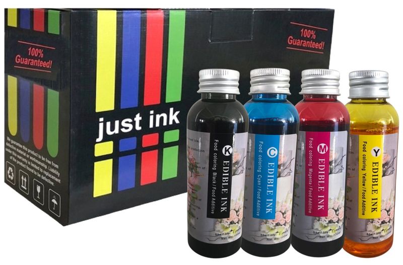Edible (Food Grade) Ink Bottle (B/C/M/Y) Multipack
