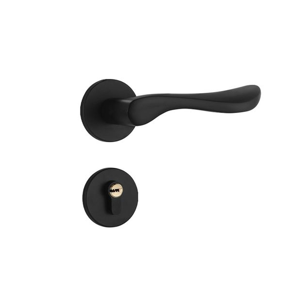 Black Split Lock, Aluminum Alloy Engineering Door Lock, Bedroom Handle