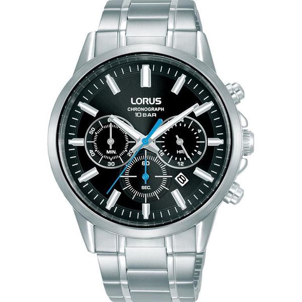 LORUS Men's Black Chronograph Sport