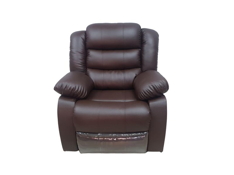 Brown Microfiber Leather Single Recliner Chair Sofa