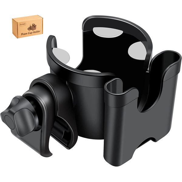 Pram Cup Holder Universal Drink Coffee Cup Holder with Phone Holder