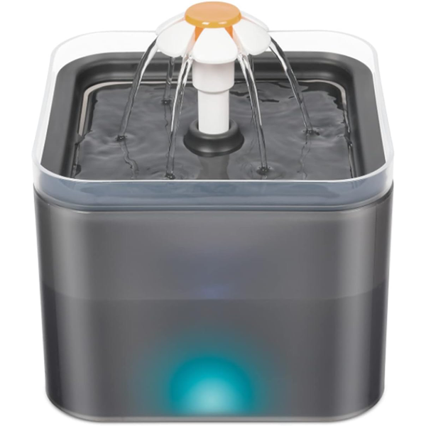 2L Automatic Cat Water Fountain with LED Light Quiet Pet Water Dispenser