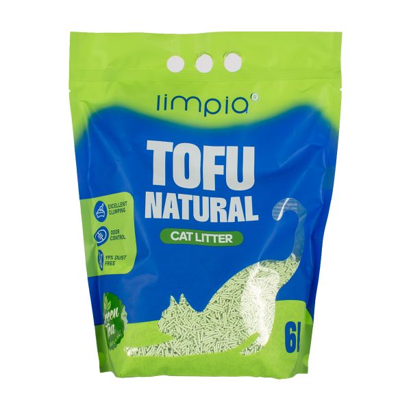 Limpia Tofu Cat Litter Green Tea 6l