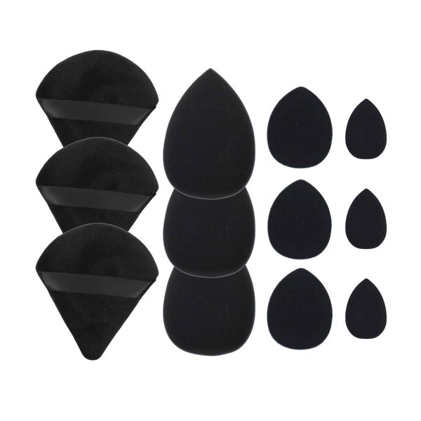 Luxury Foundation Blending Microfiber Makeup Sponges and Puffs - Set of 12