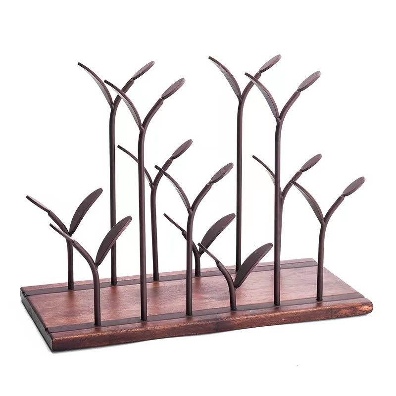 Wrought Iron Red Wine Rack Bar Home Ornaments(Matte Bronze) Shop