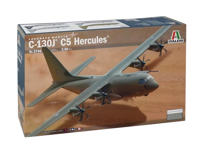 Italeri 1/48 C-130J C5 Hercules Plane Plastic Model Kit