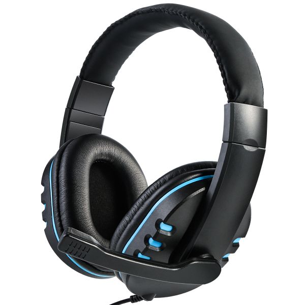 Wired Noise Cancelling Gaming Over Ear Headphones &amp; Microphone