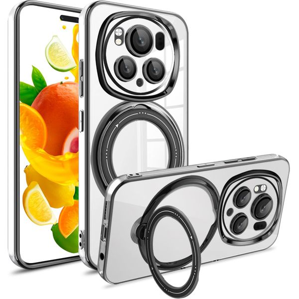 Clear Case With Magnetic Ring Holder Compatible With Google Pixel 9 Pro XL