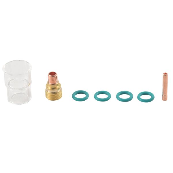 7Pcs/Set #12 Glass Cup Kit Stubby Collets Body Gas Lens Tig