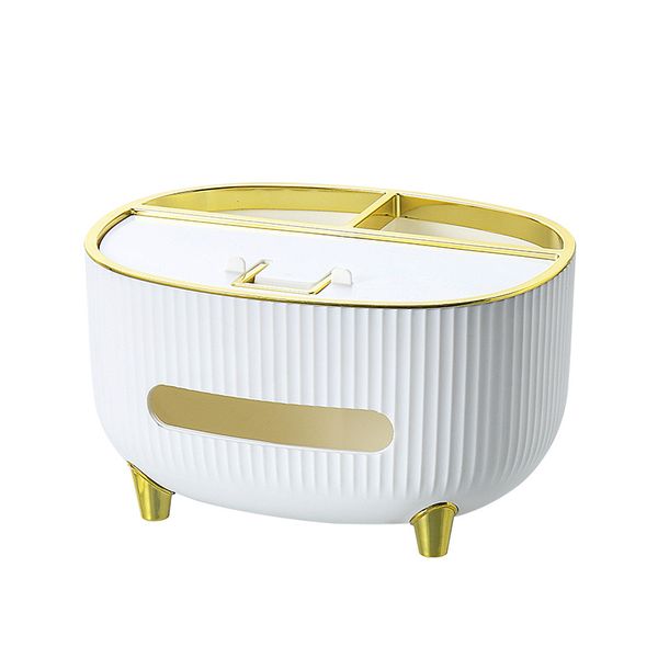 Lux Living Tissue Box with Storage - Decorative 22cm Organizer for Home
