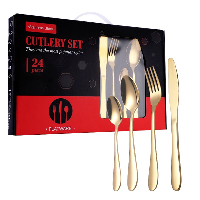 LMA Branded RnB 24 Piece Stainless Steel Cutlery Set Shop Today. Get
