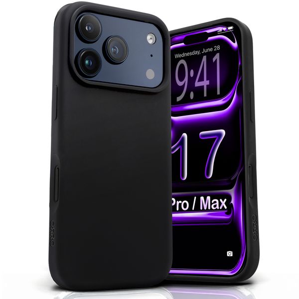 ORRO Black Silicone Case Compatible With iPhone 17 Pro &amp; Pro Max