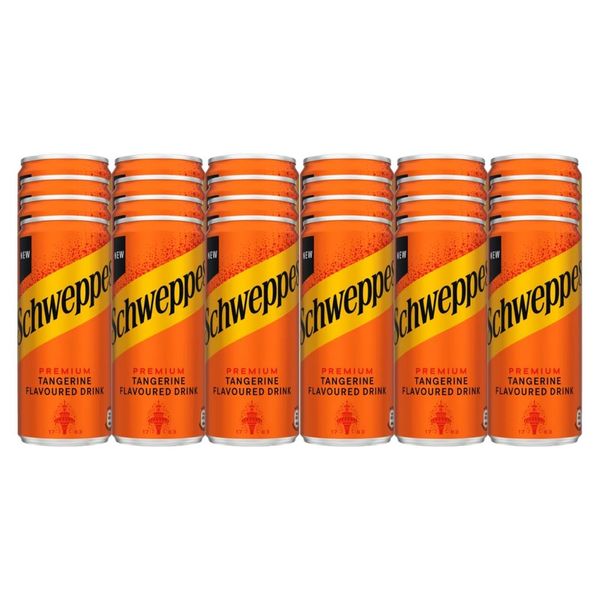 Schweppes Tangerine Flavour Soft Drink Can 24 x300ml