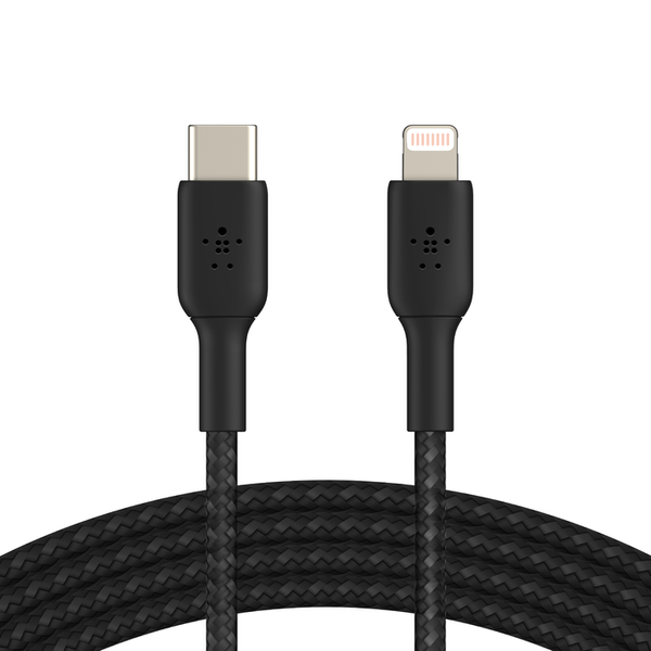 Belkin - Braided USB-C with Lightning Connector 2 Meters - Black