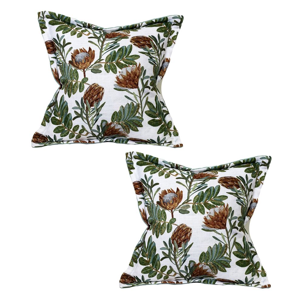 Protea Print Scatter Cushion Set of 2 (Inner Included) 50 cm Shop