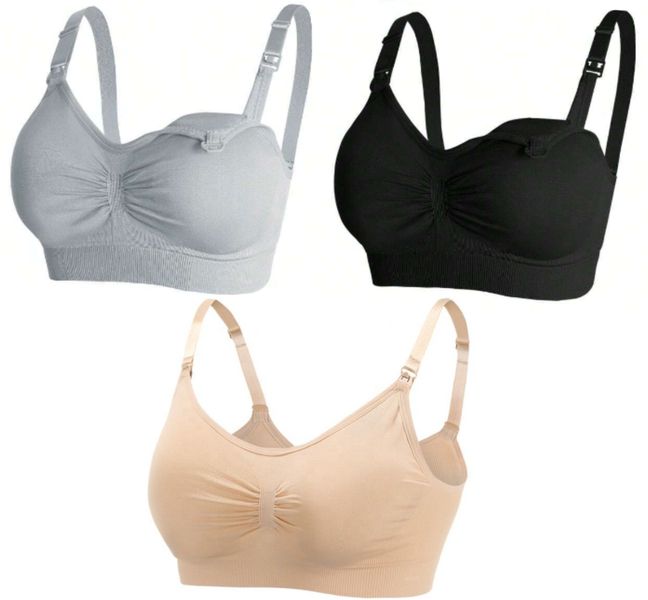 Maternity Nursing Bra Set of 3 - Breastfeeding. Pregnancy