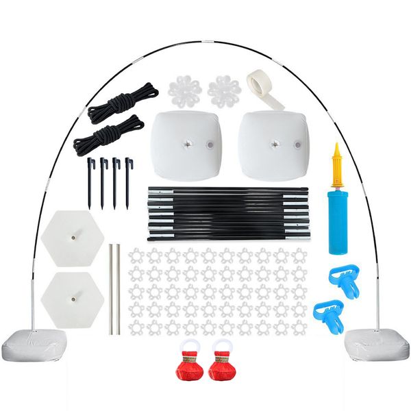 70Piece Party Balloon Arch Stand Kit Fiber Rod Set With Hand-Thrown Ribbons