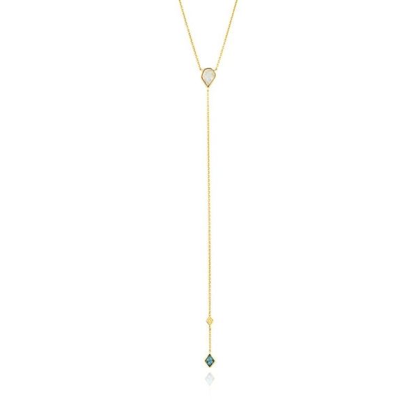 Ania Haie Glow Turq &amp; Opal Y-Necklace - Gold