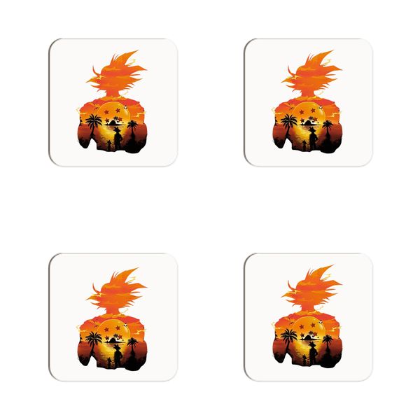 Sunset Goku Coasters - Set of 4