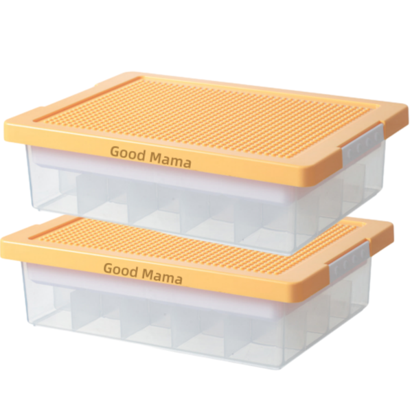 GoodMama 2Pack Building Blocks Storage Organizer Toys Box with Lids