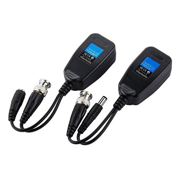 8MP Balun Transceiver with Male BNC &amp; Female DC Connectors for CCTV